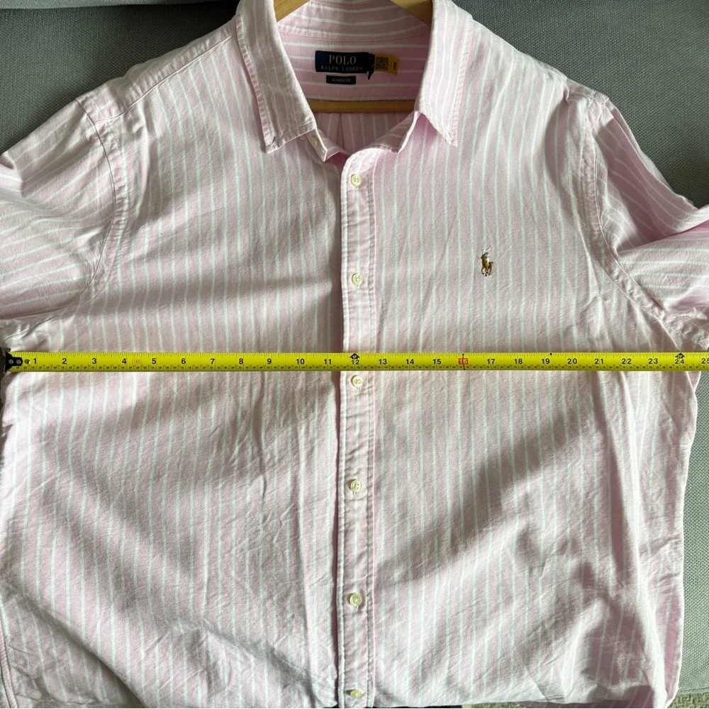 Polo by Ralph Lauren Pink and White Striped Button-Down Shirt - Picture 10 of 16